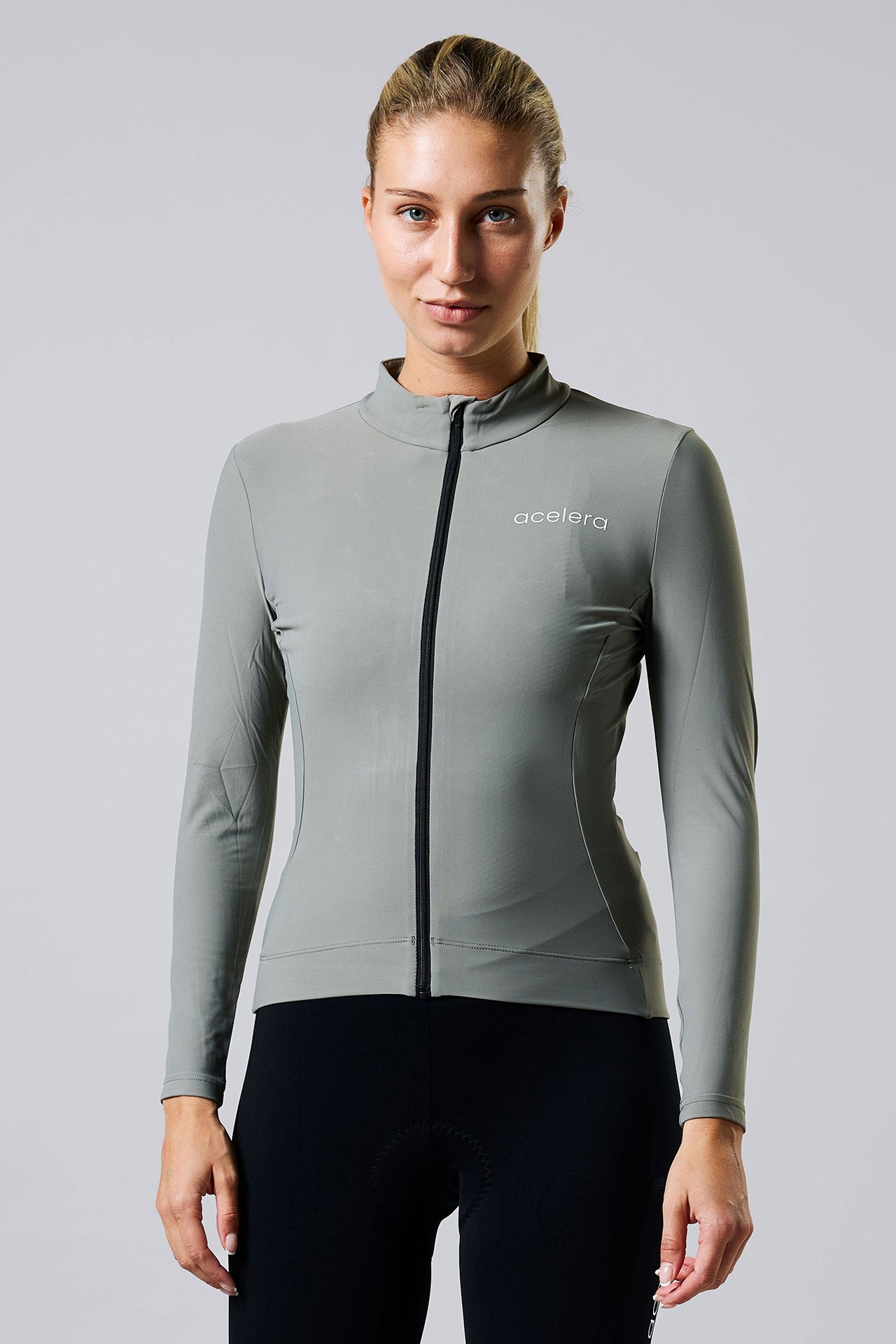 Dames Pro Lined Fietsshirt Lange Mouw Wielershirts Acelera.cc