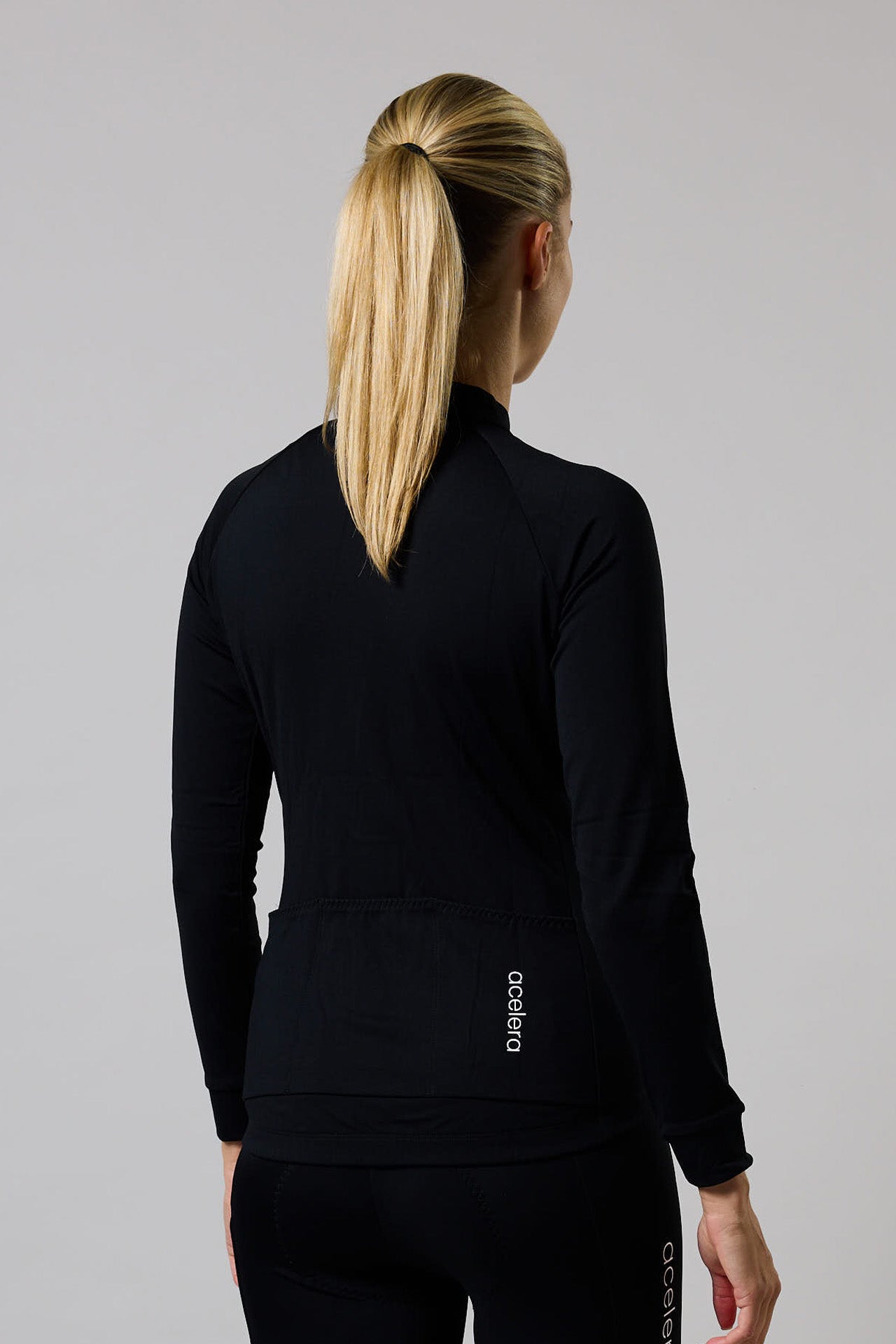 Dames Essential Fietsshirt Lange Mouw Thermo Fleece Wielershirts Acelera.cc