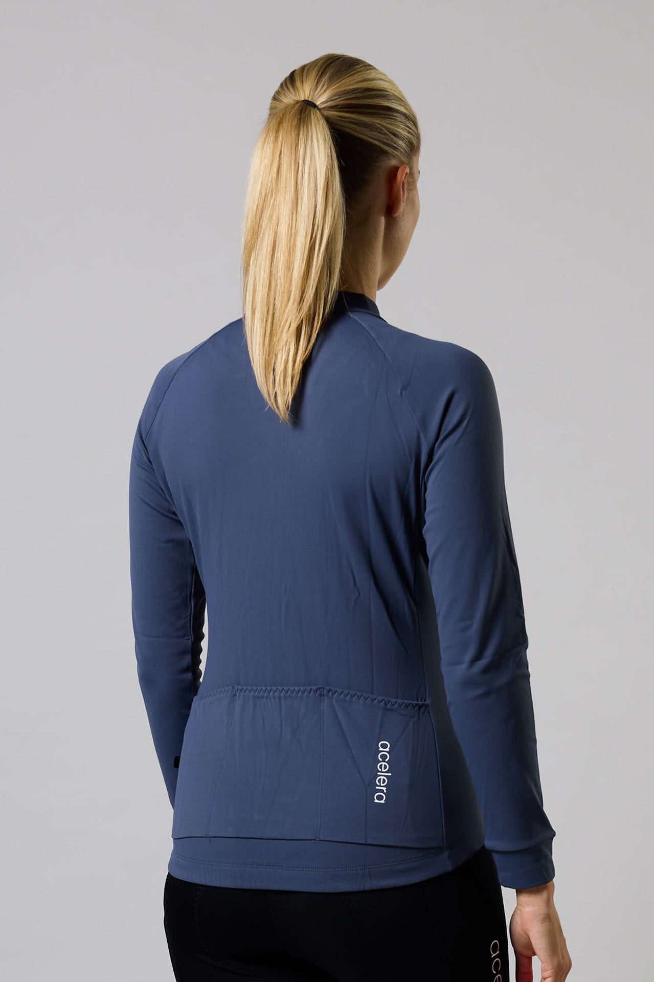 Dames Essential Fietsshirt Lange Mouw Thermo Fleece Wielershirts Acelera.cc