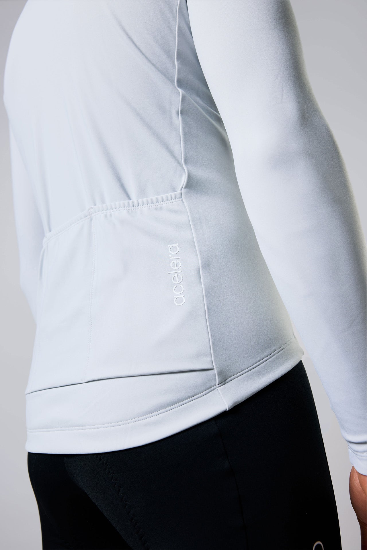 Heren Intermediate Fleeced Fietsshirt Lange Mouw Wielershirts Acelera.cc
