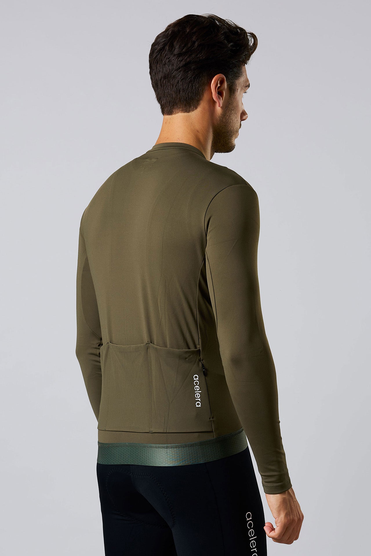 Heren Pro Fleeced Fietsshirt Lange Mouw Wielershirts Acelera.cc