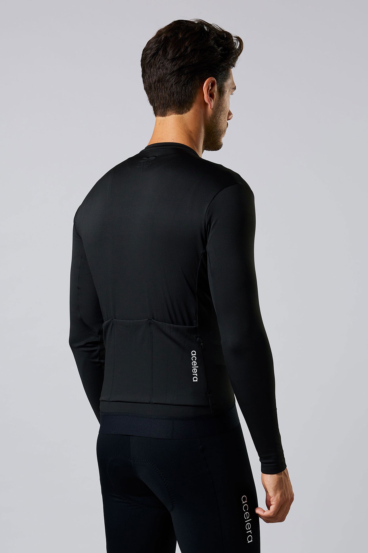 Heren Pro Fleeced Fietsshirt Lange Mouw Wielershirts Acelera.cc