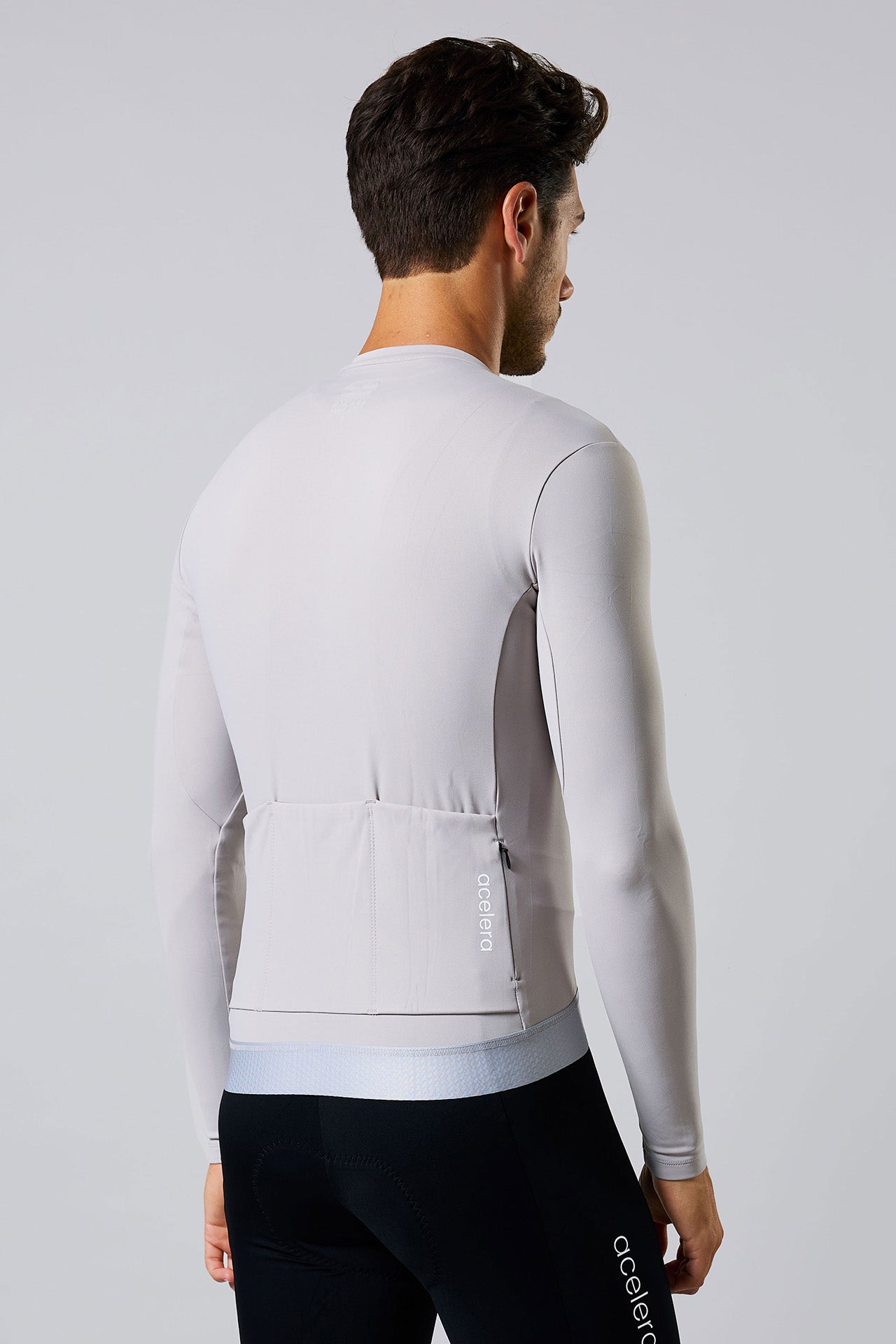 Heren Pro Fleeced Fietsshirt Lange Mouw Wielershirts Acelera.cc