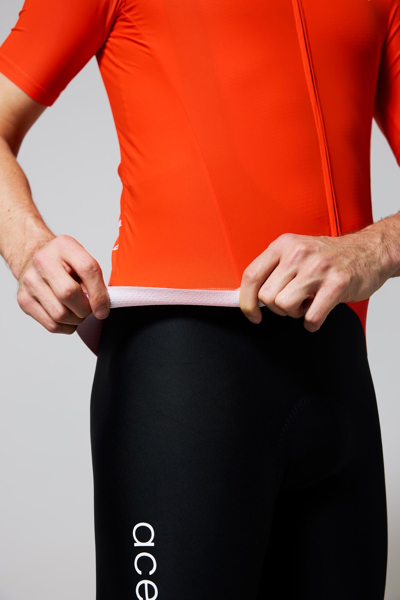 Acelera Heren Intermediate Fietsshirt Korte Mouw - Fire Orange Detail #Color_Fire Orange