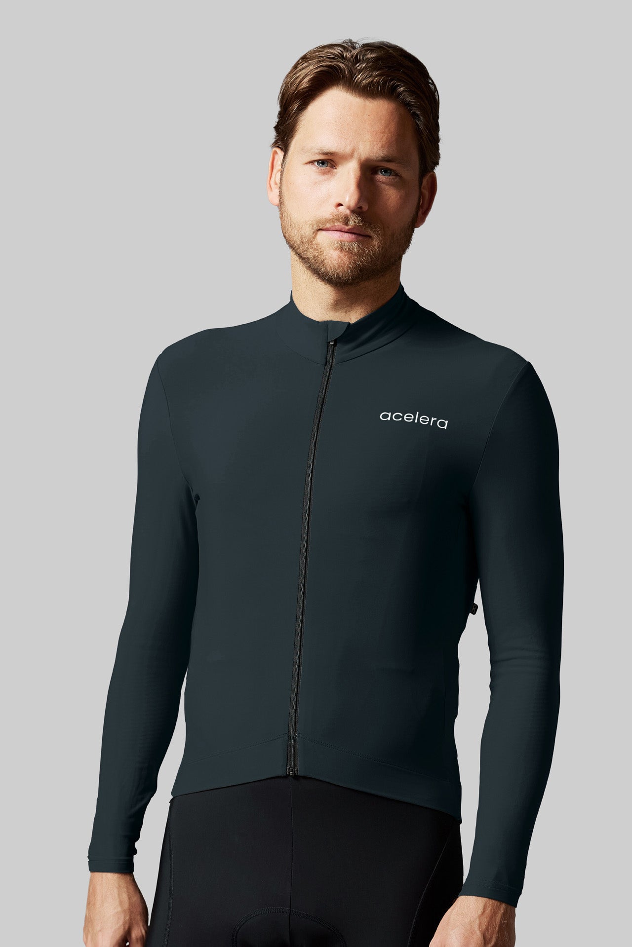 Heren Pro Fietsshirt Lange Mouw Lined Wielershirts Acelera.cc