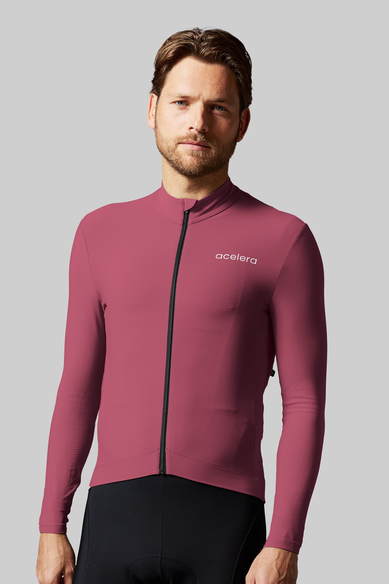 Heren Pro Fietsshirt Lange Mouw Lined Wielershirts Acelera.cc