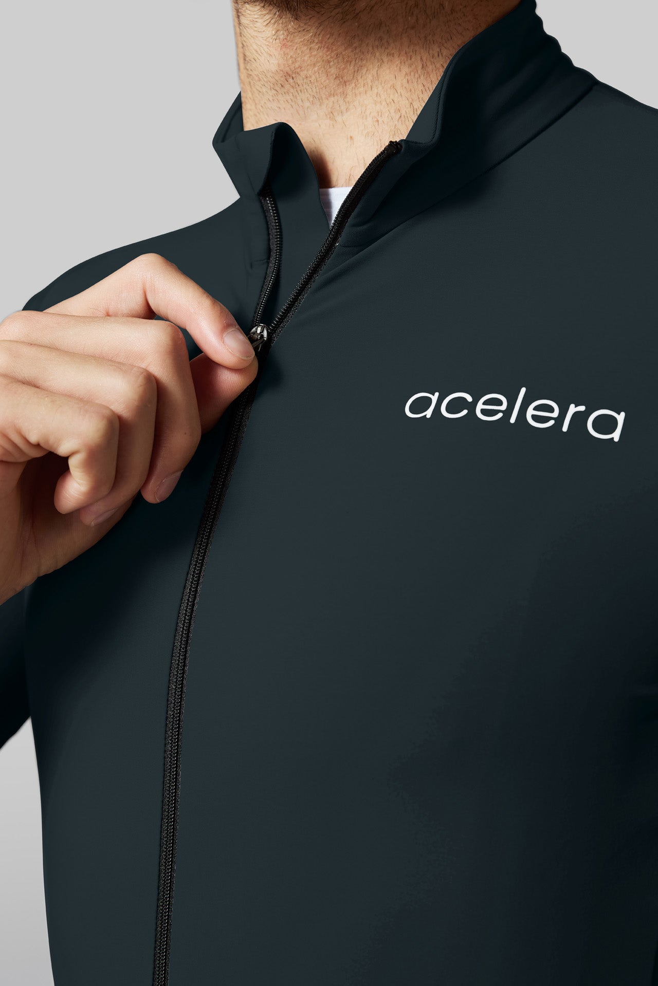 Heren Pro Fietsshirt Lange Mouw Lined Wielershirts Acelera.cc