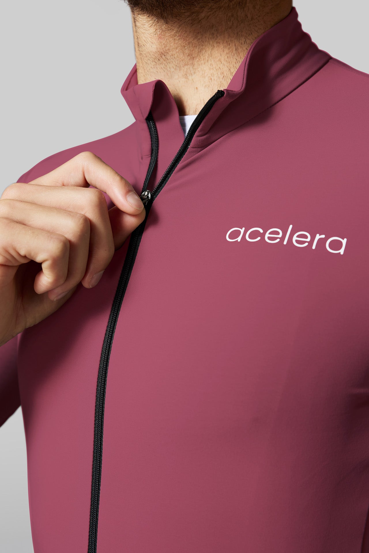 Heren Pro Fietsshirt Lange Mouw Lined Wielershirts Acelera.cc