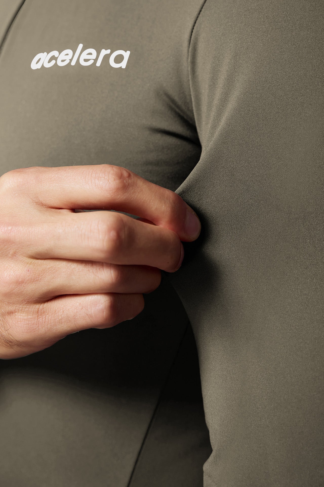 Heren Pro Fleeced Fietsshirt Lange Mouw Wielershirts Acelera.cc