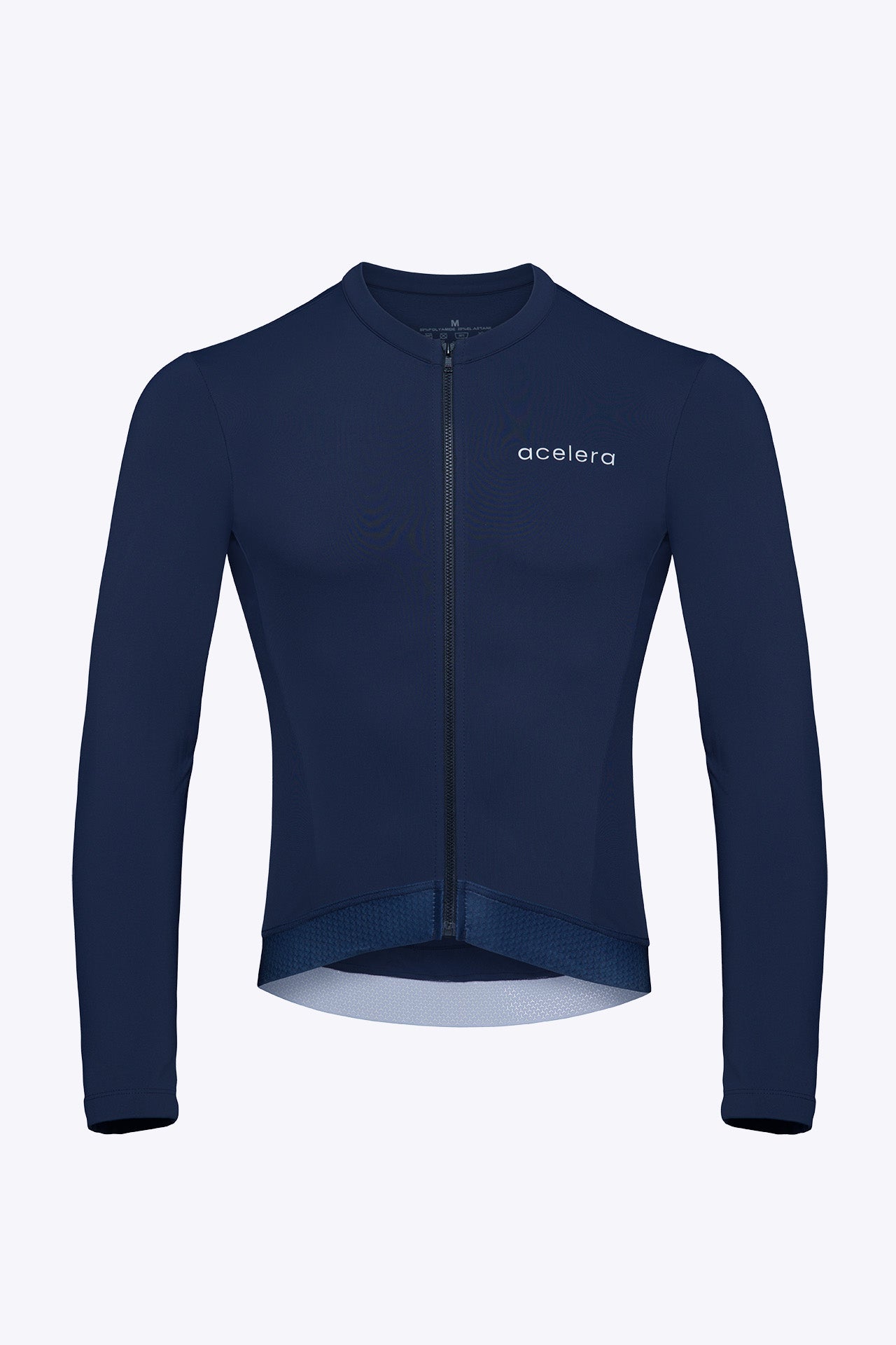 Heren Pro Fleeced Fietsshirt Lange Mouw Wielershirts Acelera.cc Dark Blue S