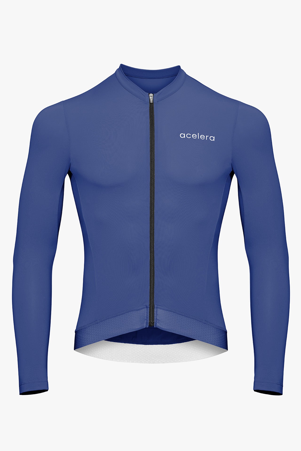 Heren Pro Summer Fietsshirt Lange Mouw Wielershirts Acelera.cc Blue S