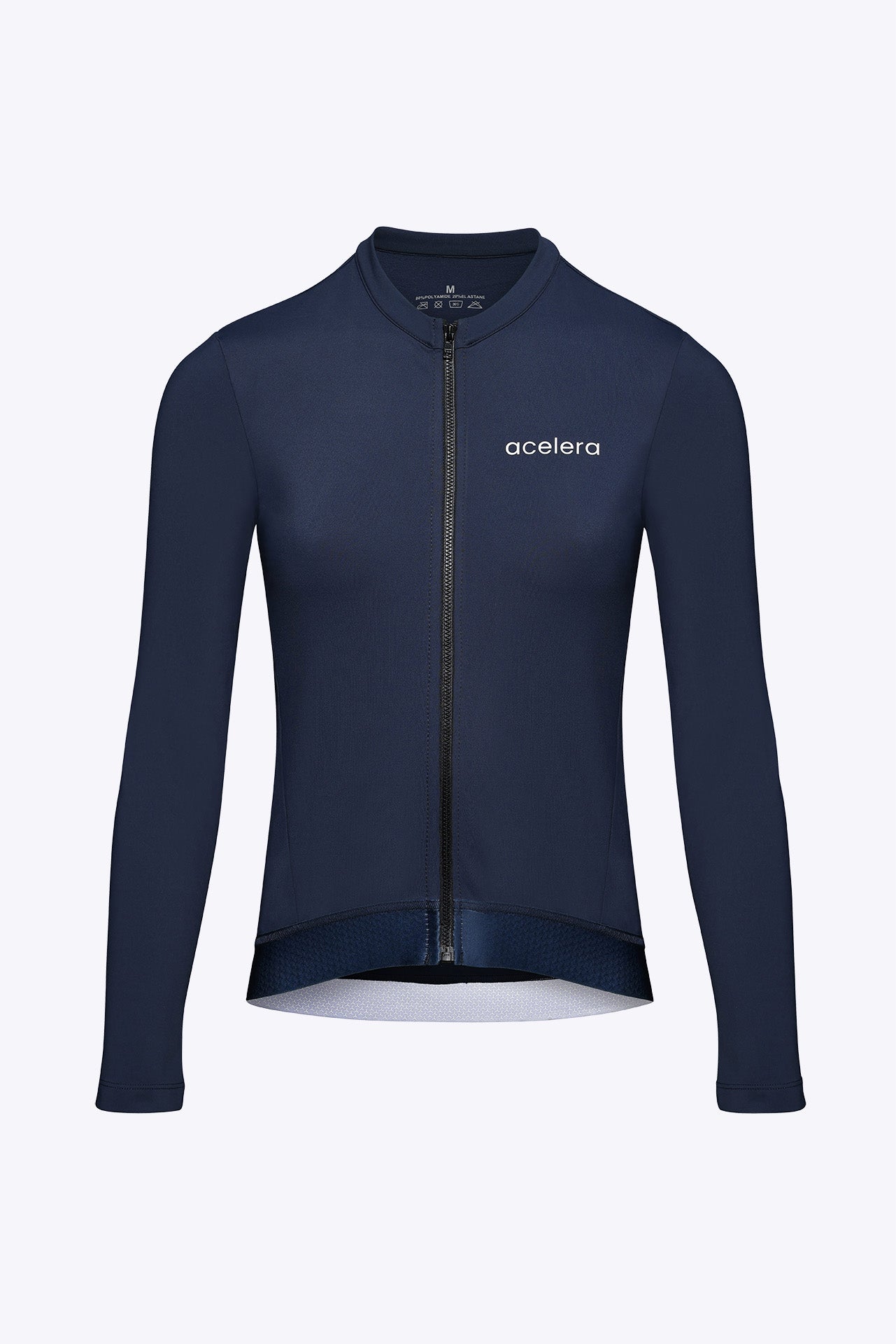 Dames Pro Fleeced Fietsshirt Lange Mouw Cycling Apparel & Accessories Acelera.cc Blue XS