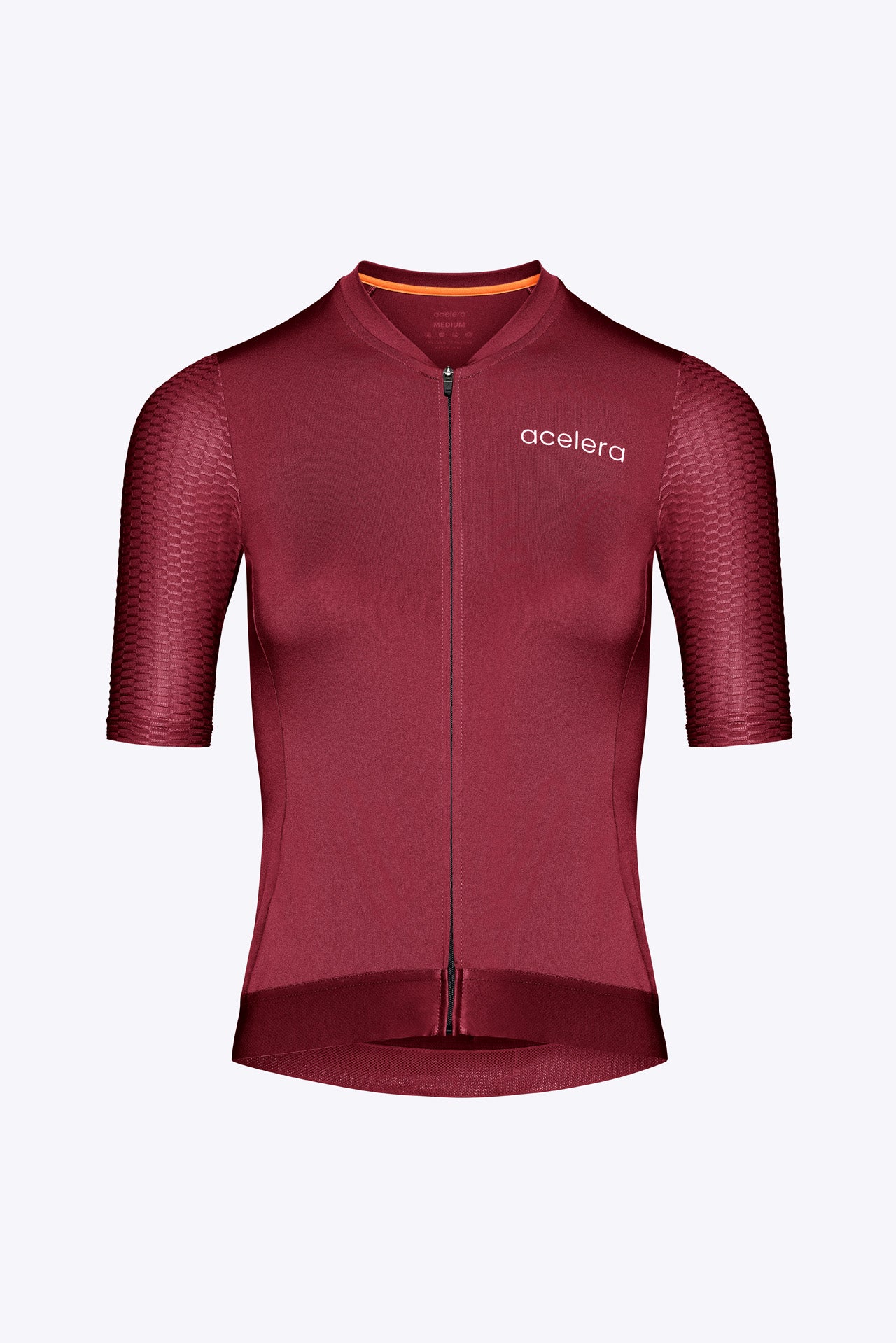 Dames Pro Fietsshirt Korte Mouw Wielershirts Acelera.cc Cherry Red XS