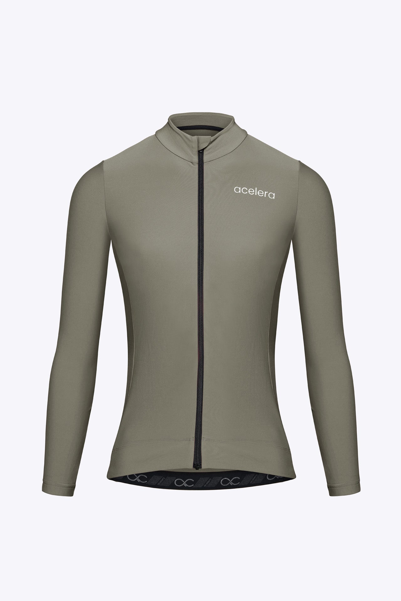 Dames Pro Lined Fietsshirt Lange Mouw Wielershirts Acelera.cc Gray XS