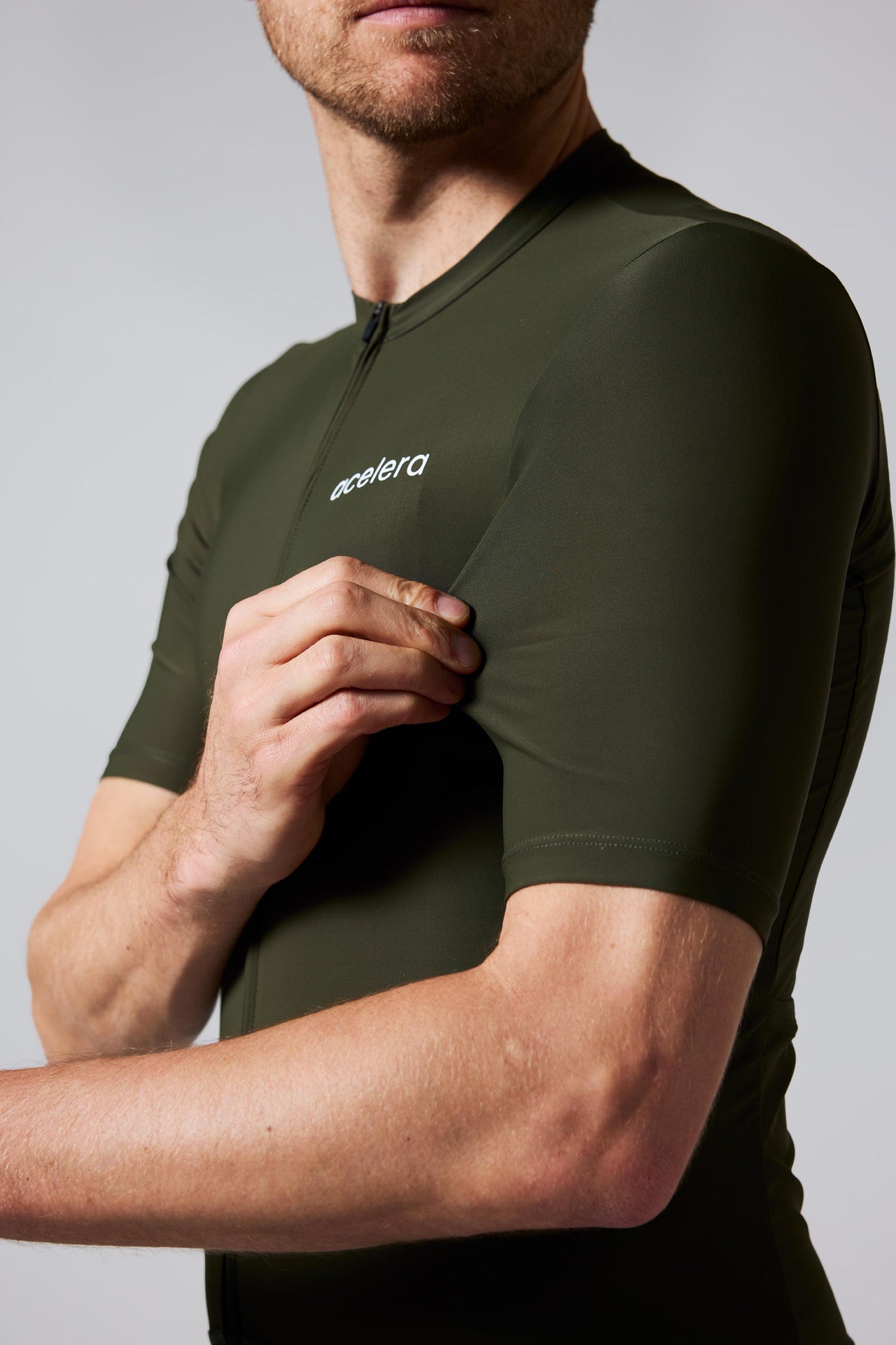 Heren Intermediate Fietsshirt Korte Mouw Wielershirts Acelera.cc