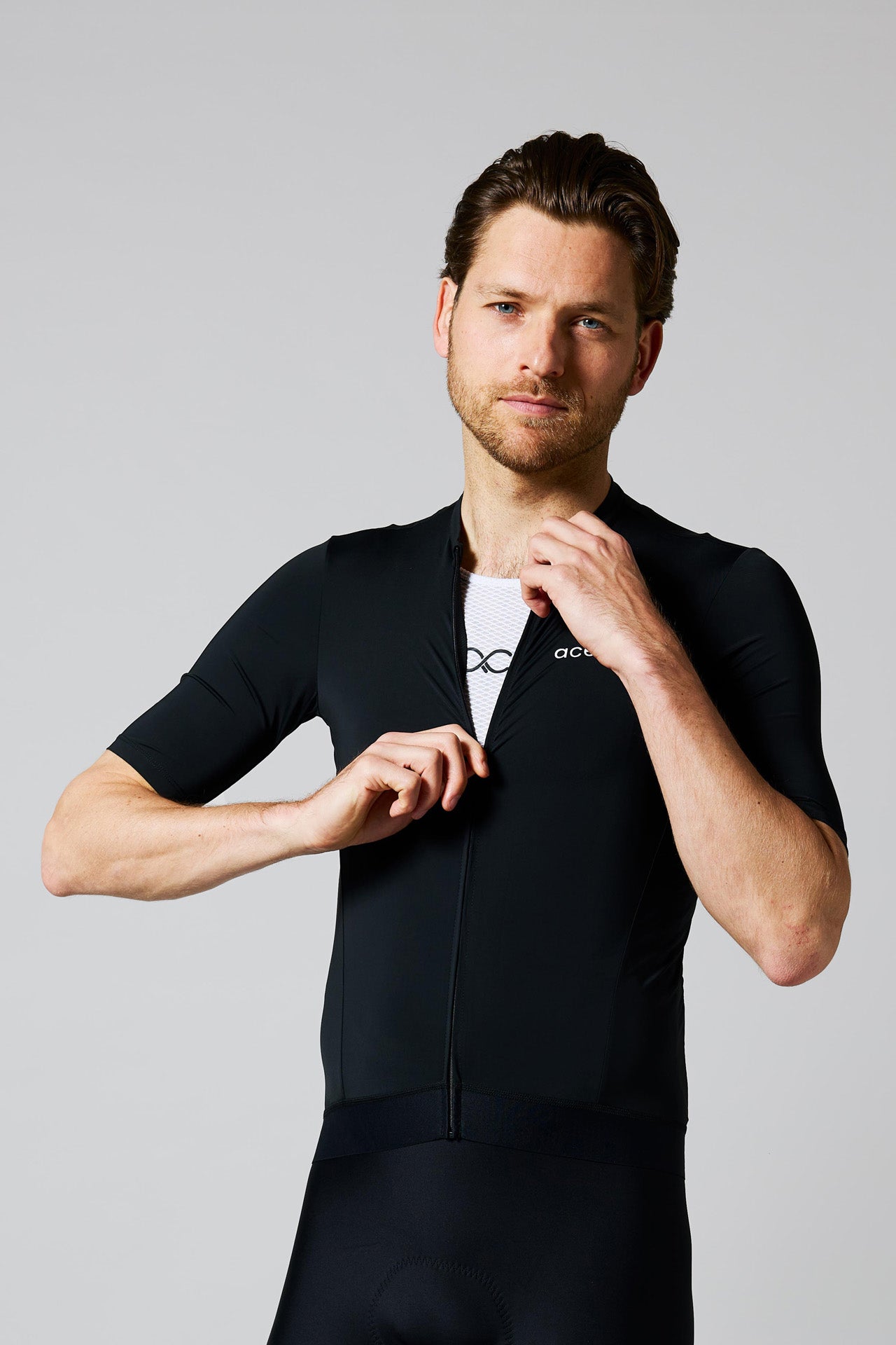 Heren Intermediate Fietsshirt Korte Mouw Wielershirts Acelera.cc