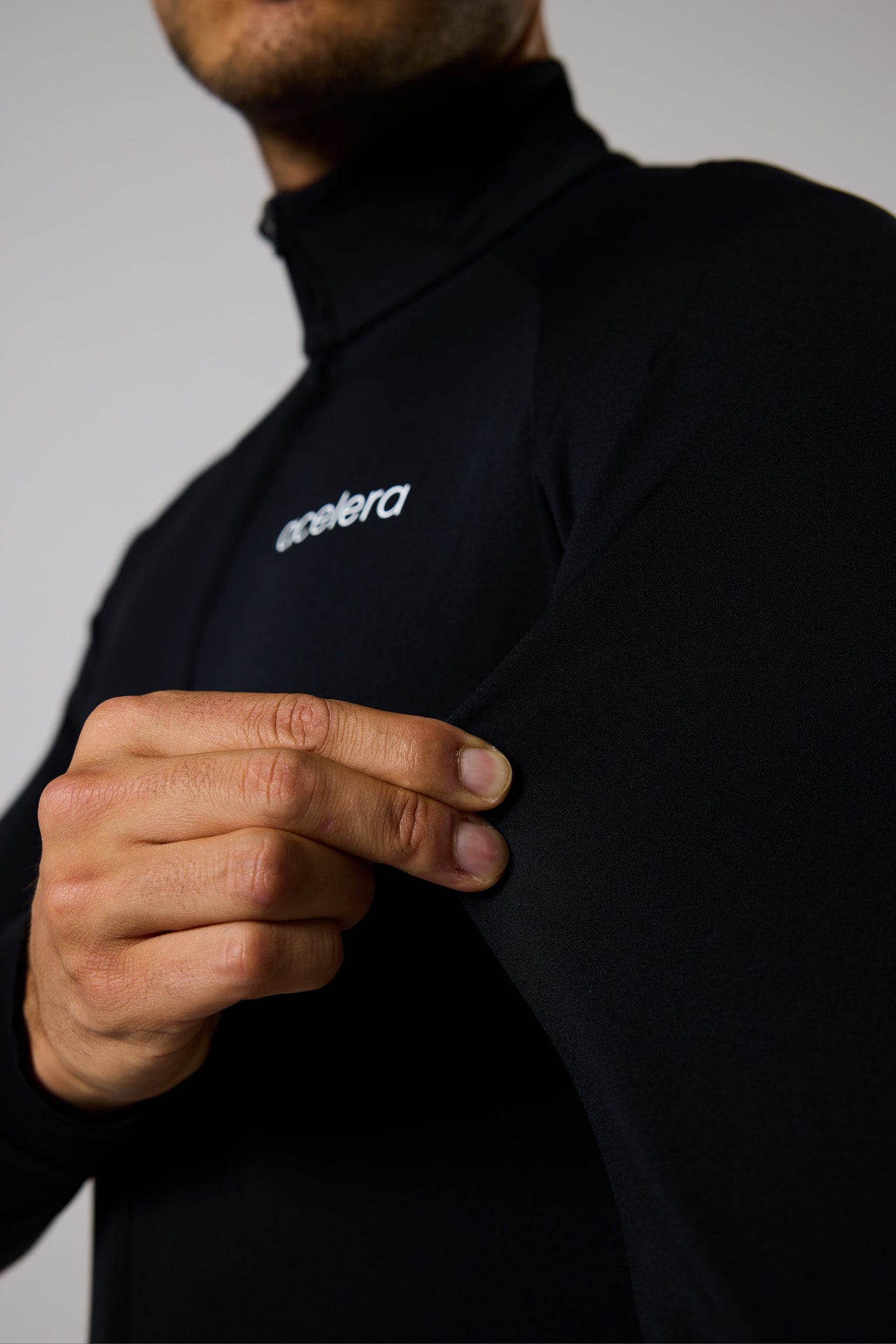 Heren Essential Fietsshirt Lange Mouw Thermo Fleece Wielershirts Acelera.cc