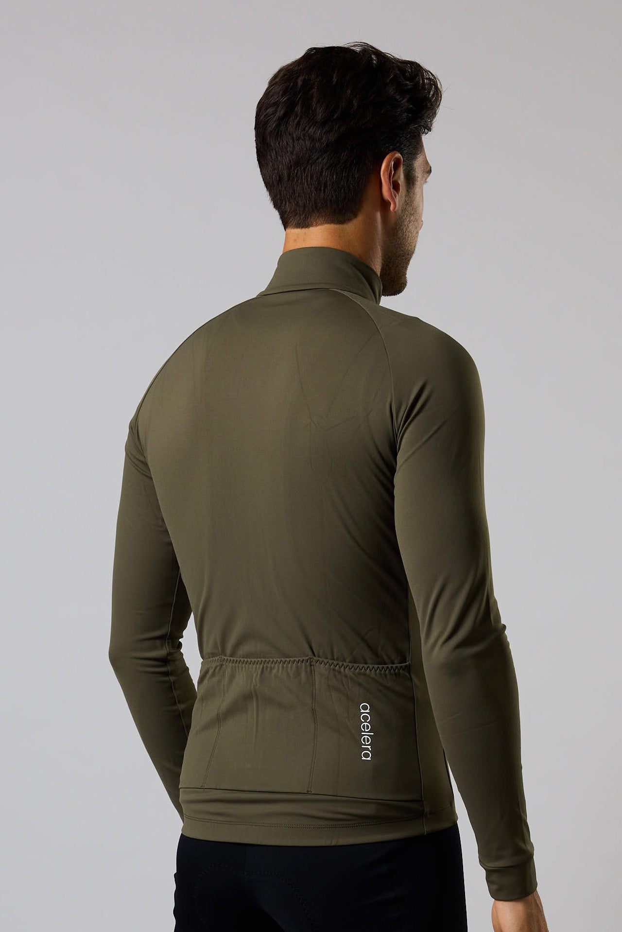 Heren Essential Fietsshirt Lange Mouw Thermo Fleece Wielershirts Acelera.cc