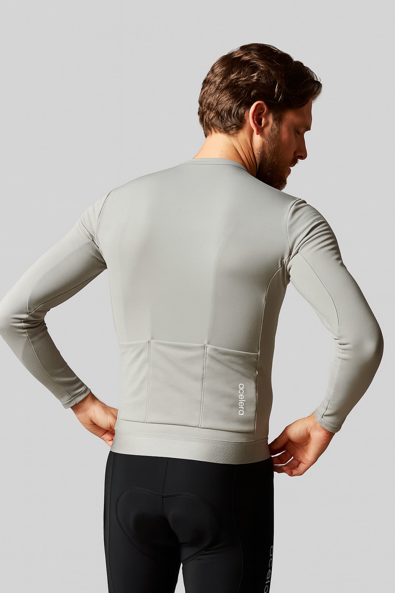 Heren Pro Fleeced Fietsshirt Lange Mouw