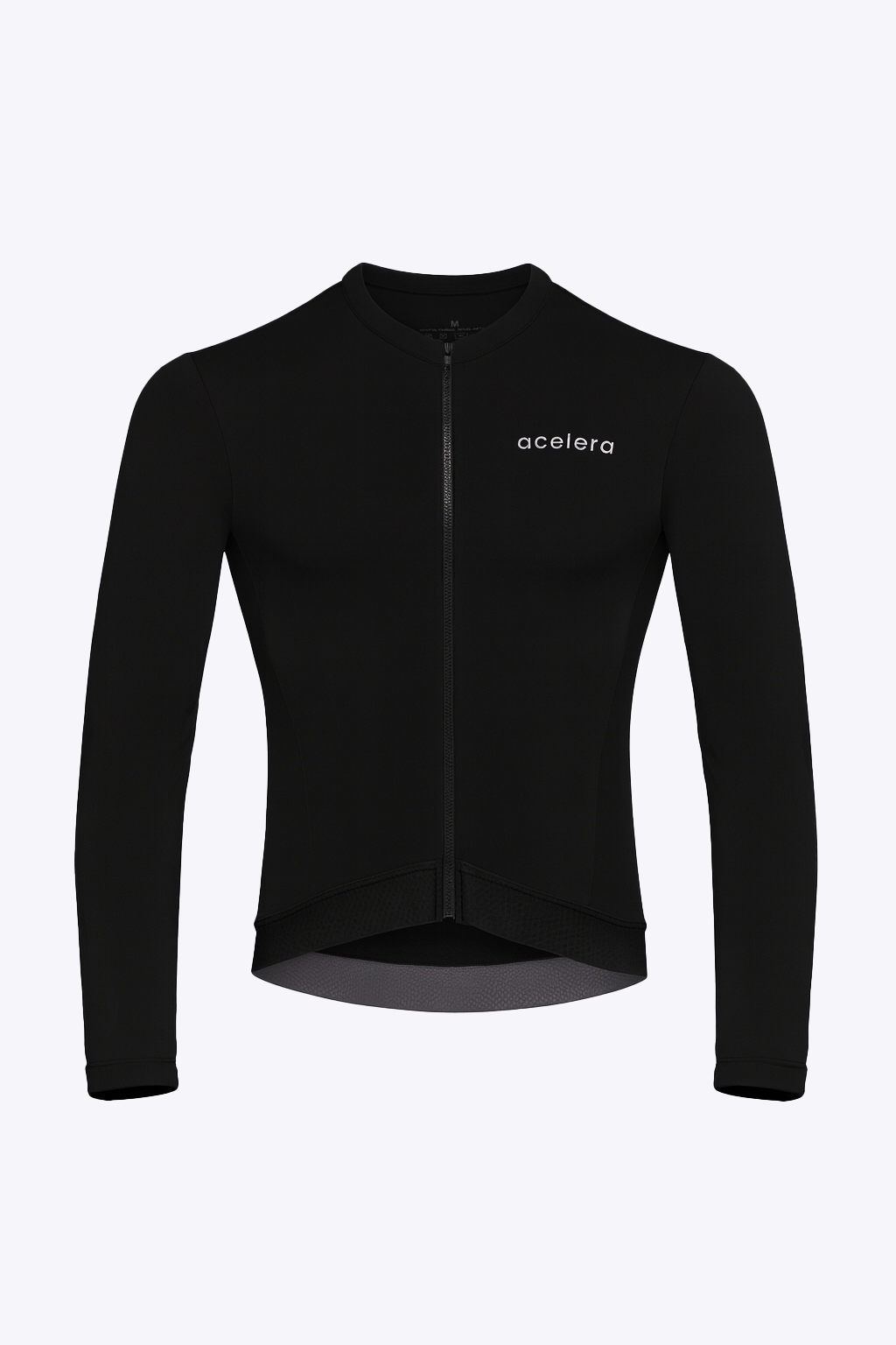 Heren Pro Fleeced Fietsshirt Lange Mouw Wielershirts Acelera.cc Black S