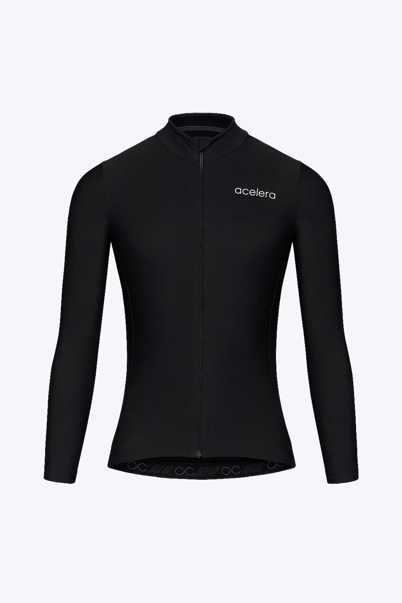 Dames Pro Lined Fietsshirt Lange Mouw Wielershirts Acelera.cc Black XS