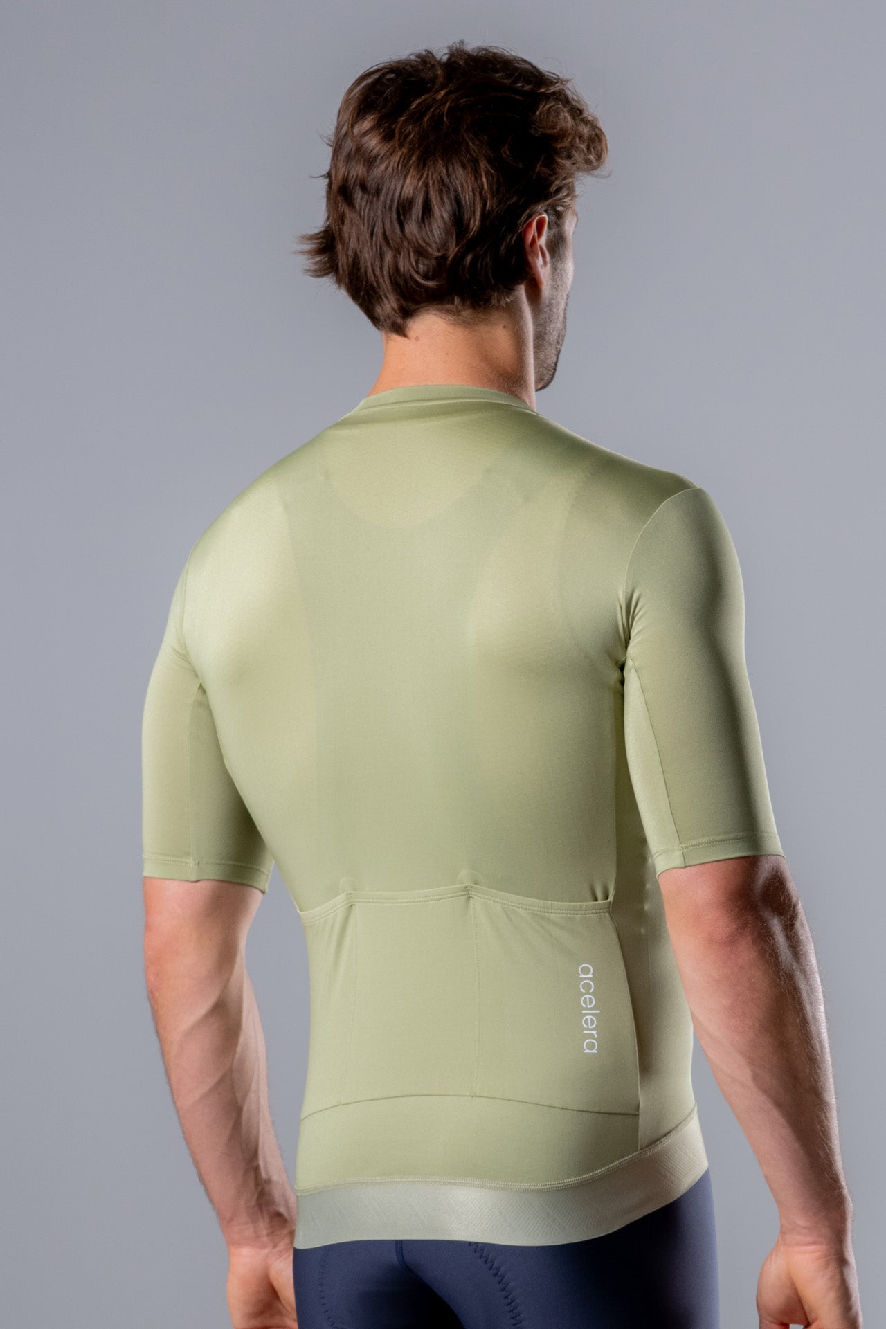 Acelera Heren Essential Fietsshirt Korte Mouw - Pistachio Detail #Color_Pistachio