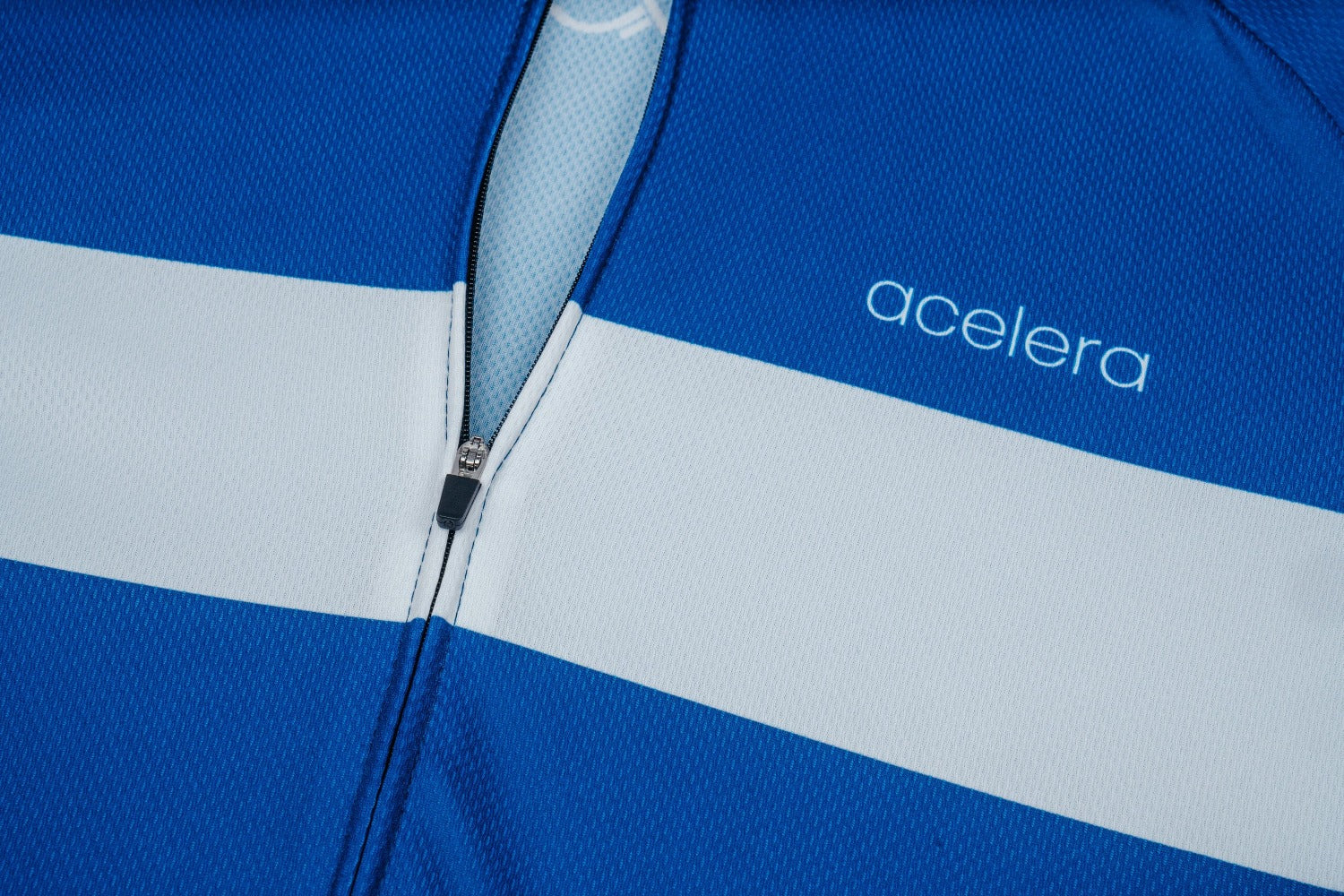 Heren Essential Fietsshirt Blauw Wielershirts Acelera.cc