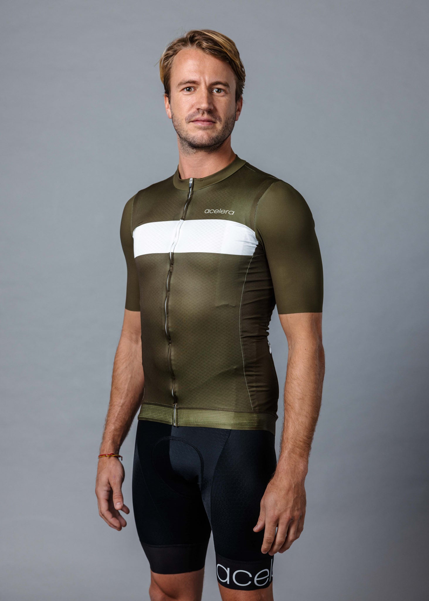 Professional Wielershirt Groen korte mouw Wielershirts Acelera.cc