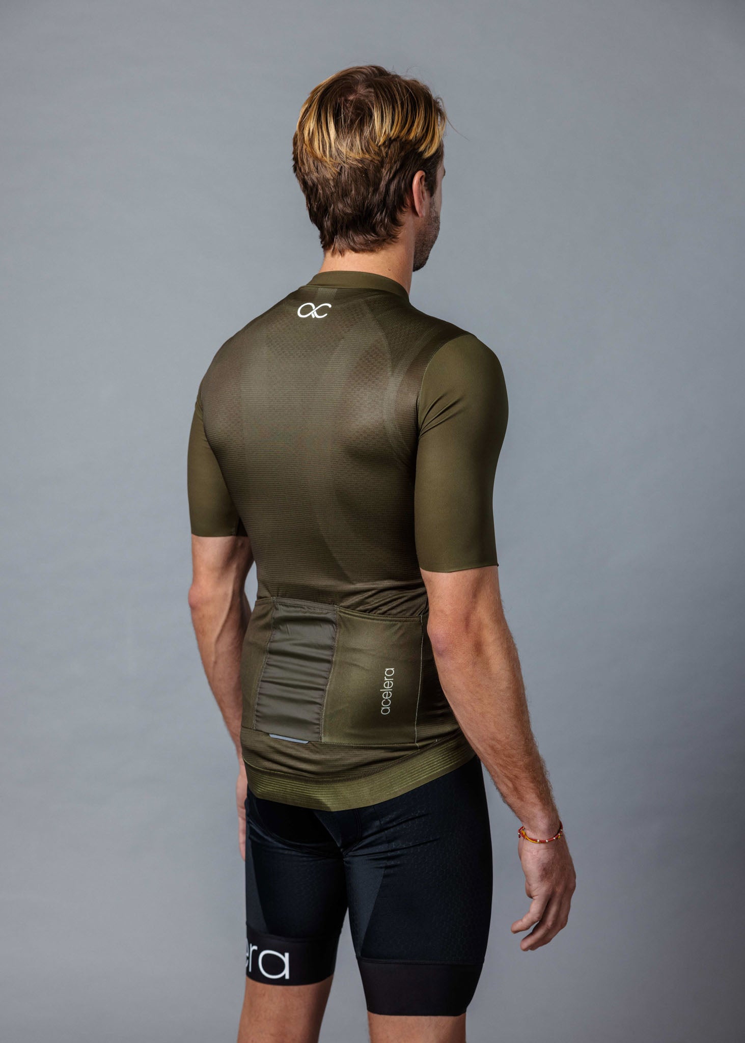 Professional Wielershirt Groen korte mouw Wielershirts Acelera.cc