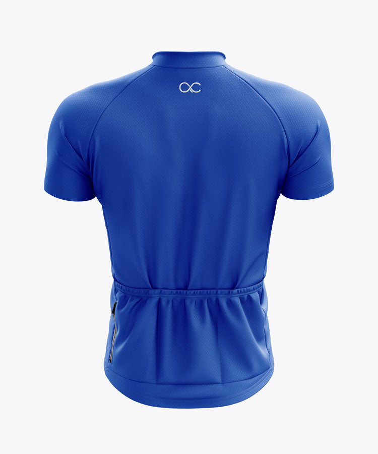 Heren Essential Fietsshirt Blauw Wielershirts Acelera.cc