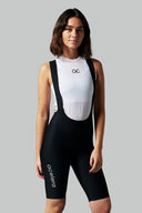 Acelera Women's Intermediate Cycling Shorts - Black Front View #Color_Black