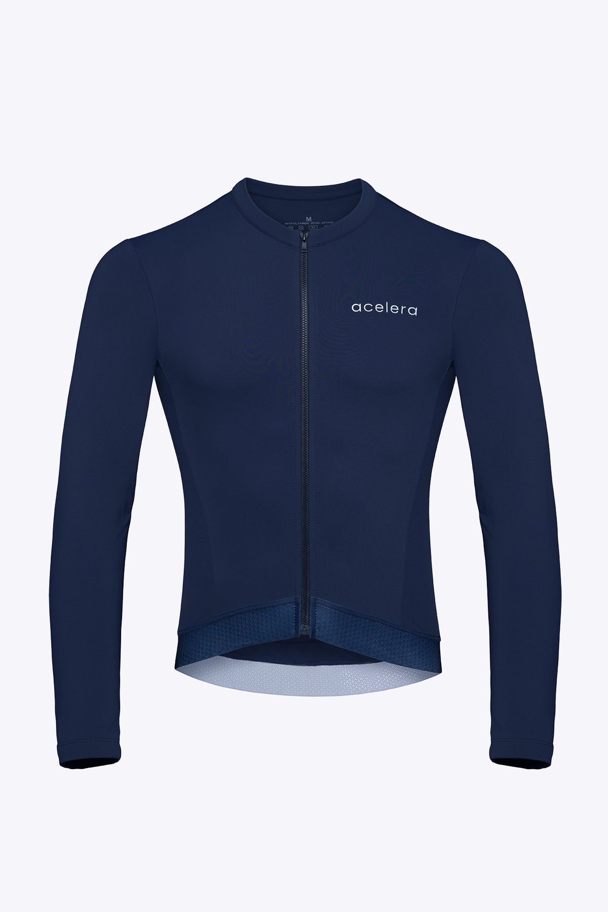 Acelera Heren Pro Fleeced Fietsshirt Lange Mouw - Dark Blue Product Shot #Color_Dark Blue