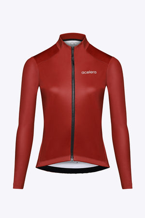 Jersey de ciclismo Intermediate para mulher, manga comprida, com forro polar