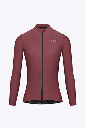 Jersey de ciclismo Pro para mulher, manga comprida, forrado