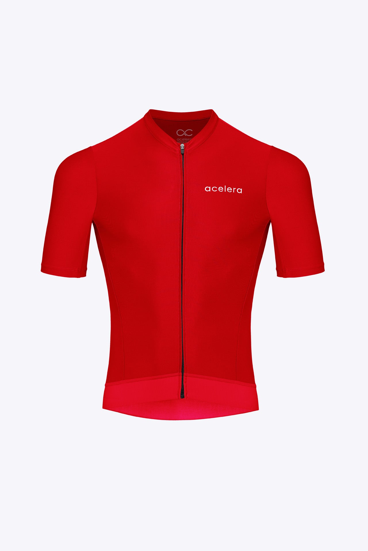 Heren Essential Fietsshirt Korte Mouw Wielershirts Acelera.cc Chili Red S