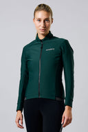 Acelera Women Intermediate Jacket Deep Winter - Green Vista frontal #Color_Green