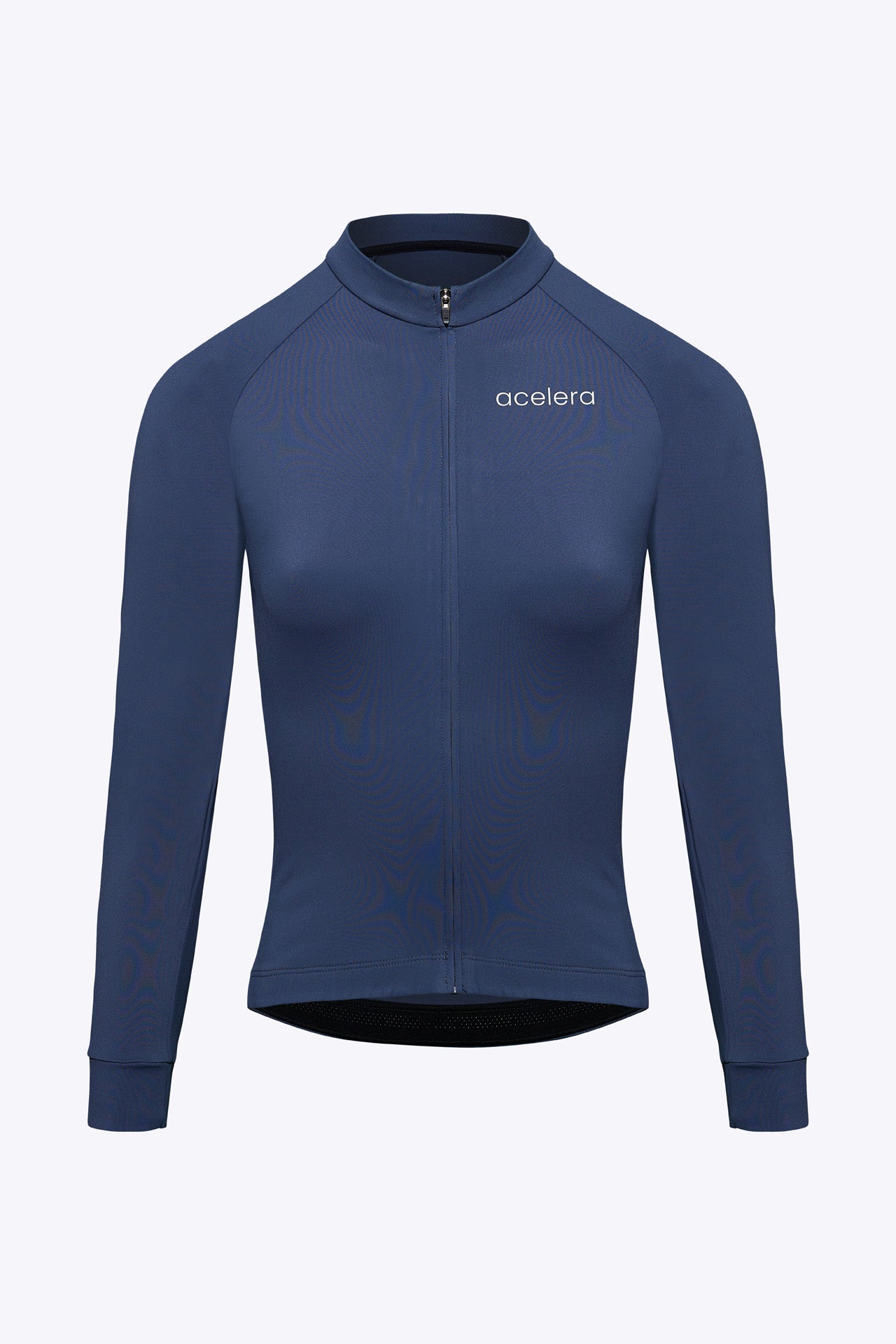 Dames Essential Fietsshirt Lange Mouw Thermo Fleece Wielershirts Acelera.cc Peacock Blue XS
