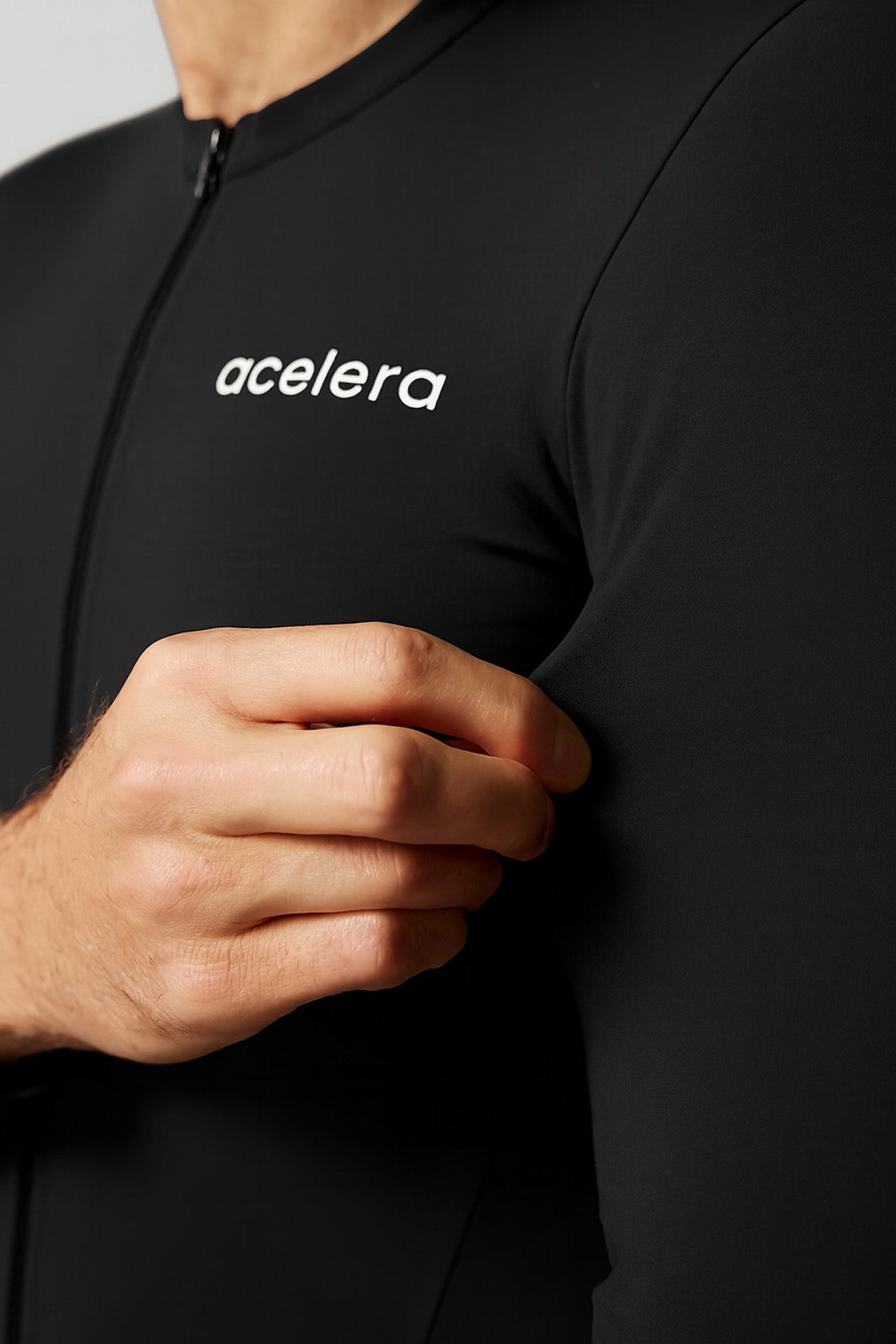 Heren Pro Fleeced Fietsshirt Lange Mouw Wielershirts Acelera.cc
