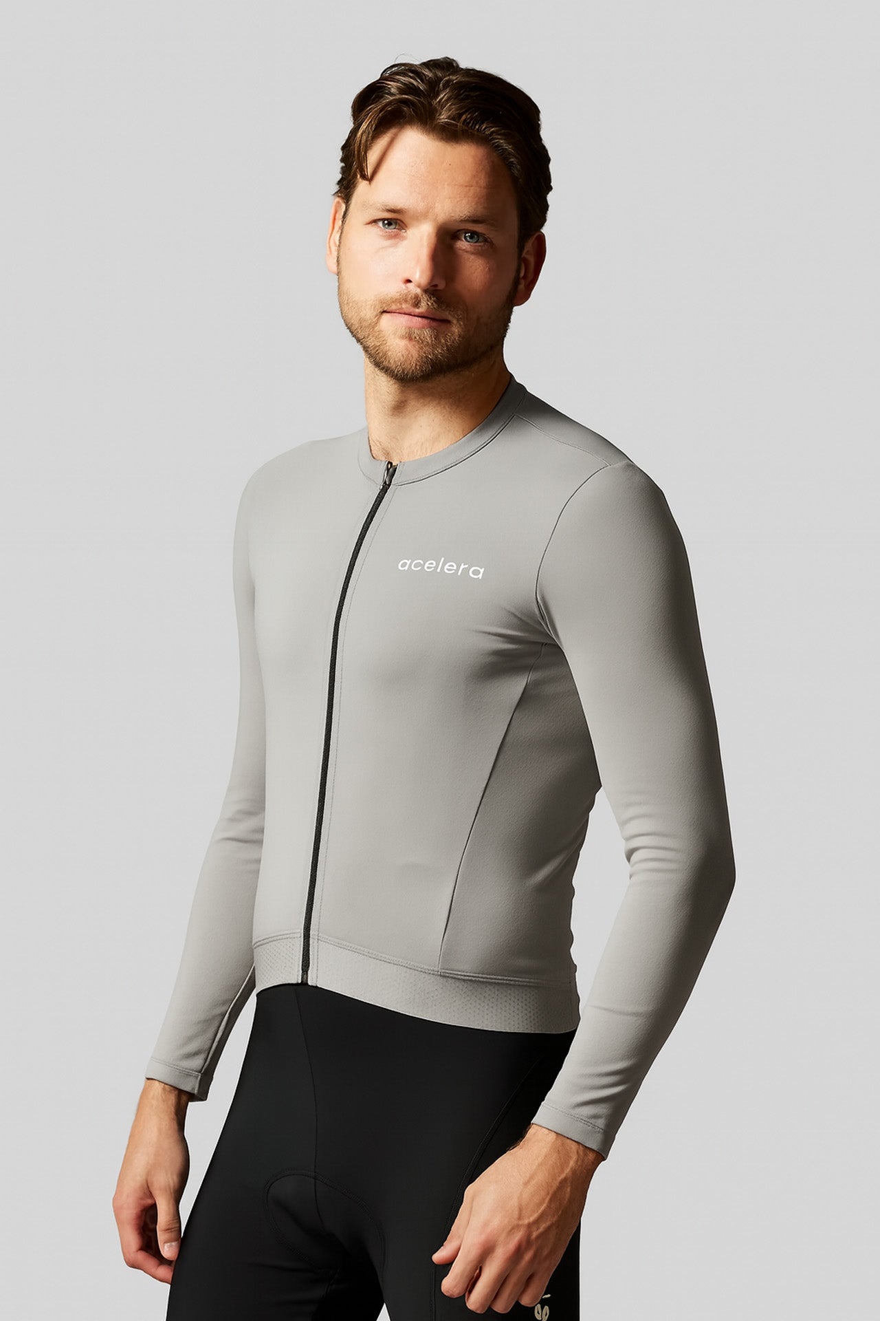 Heren Pro Fleeced Fietsshirt Lange Mouw