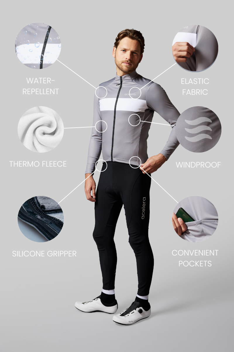 Intermediate Fleeced Long Sleeve Jersey Ash Grey Men