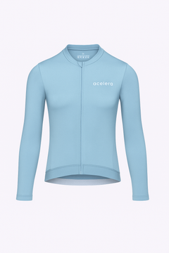 Maillot de ciclismo Pro de manga larga con forro polar para mujer