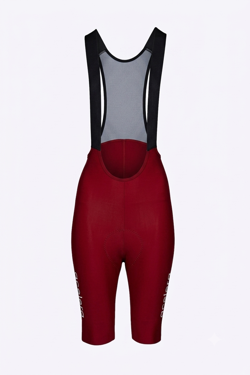 Acelera Dames Intermediate Fietsbroek Kort - Red Product Shot #Color_Red