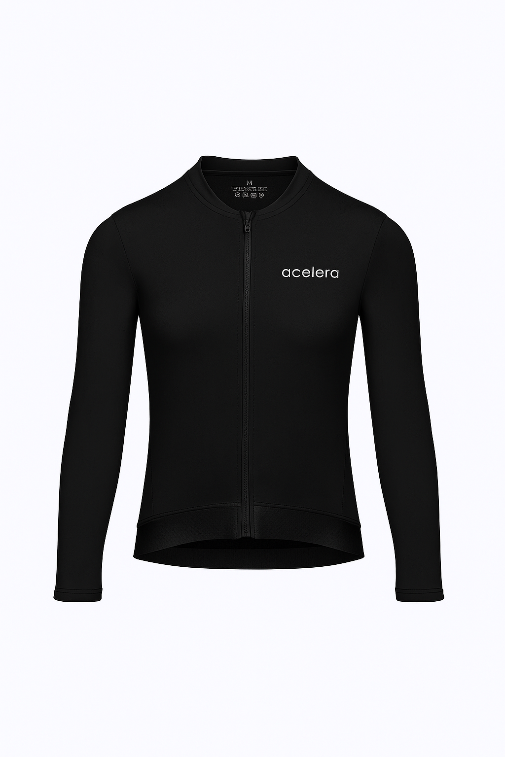Dames Pro Fleeced Fietsshirt Lange Mouw Cycling Apparel & Accessories Acelera.cc Black XS