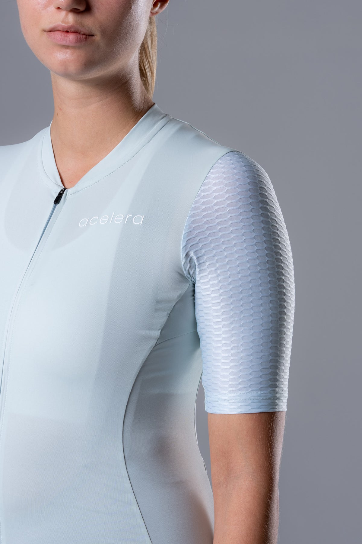 Acelera Women Pro cycling jersey Short Sleeve - Mint Detail #Color_Mint