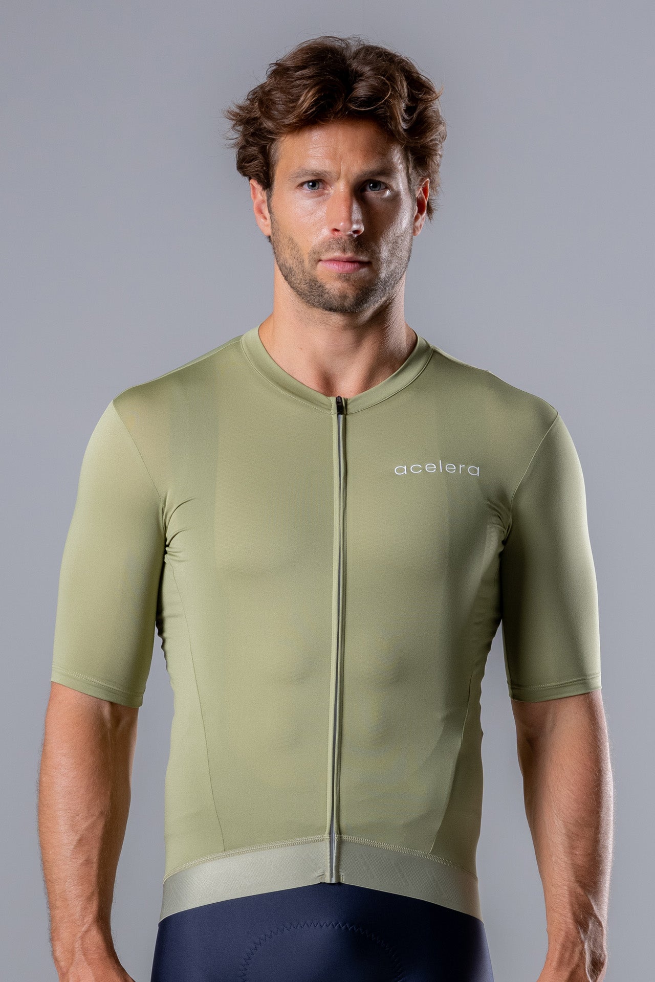 Acelera Heren Essential Fietsshirt Korte Mouw - Pistachio Detail #Color_Pistachio