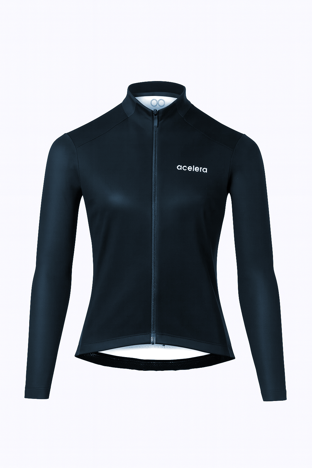 Dames Essential Fietsshirt Lange Mouw Thermo Fleece Wielershirts Acelera.cc Peacock Blue XS