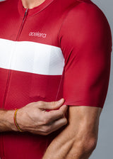 Maillot Cyclisme Professionnel Rouge manches courtes